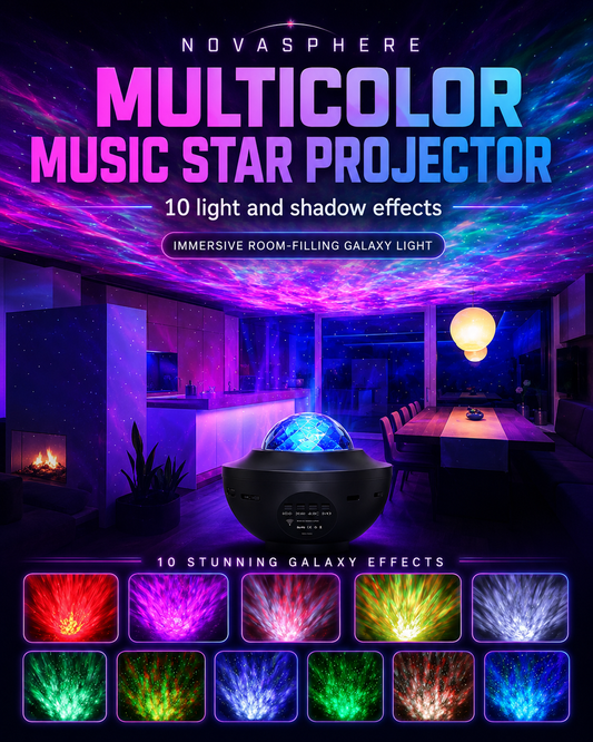 NovaSphere Galaxy Projector with Bluetooth Speaker & App Control